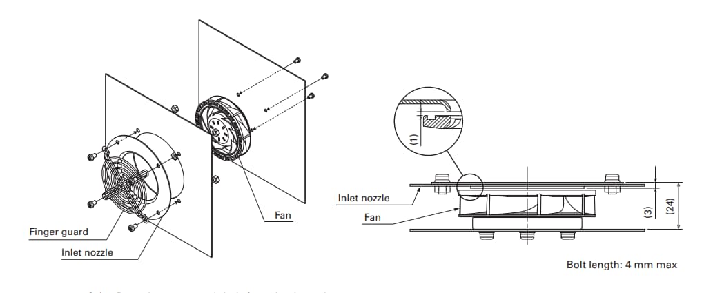 Mechanical Drawing - Sanyo Denki 9TD Type San Ace C70 Centrifugal Fans Mechanical Drawing - Sanyo Denki 9TD Type San Ace C70 Centrifugal Fans